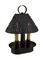 Smokey Black Finish 2 Light Perforated Tin Accent Lamp